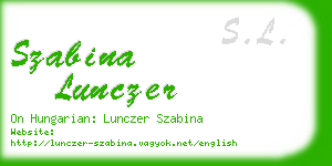 szabina lunczer business card